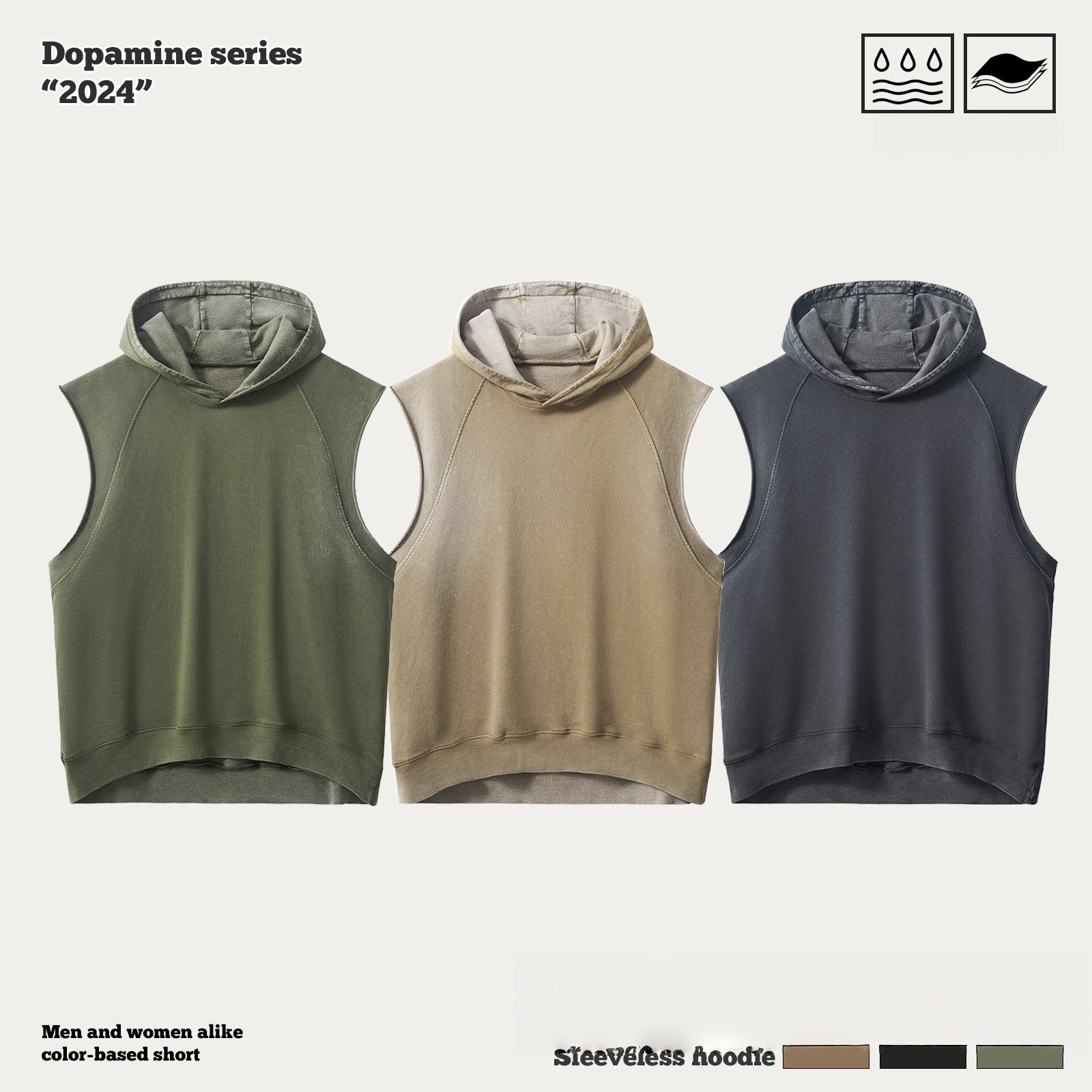 Washed Tank Top Hoodie