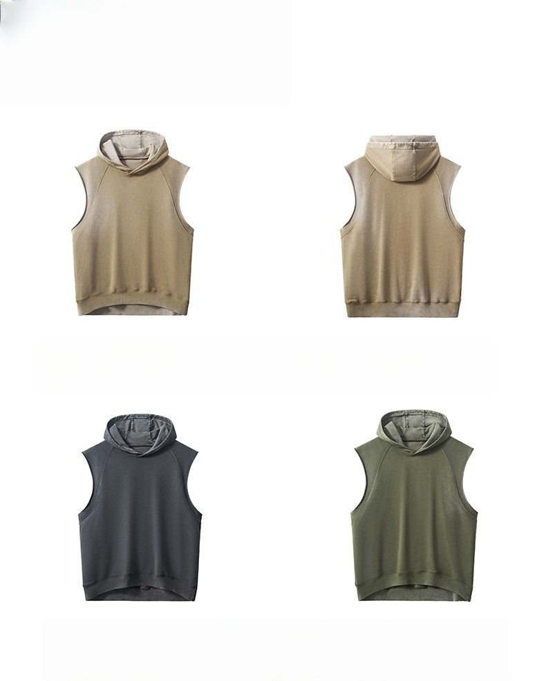 Washed Tank Top Hoodie