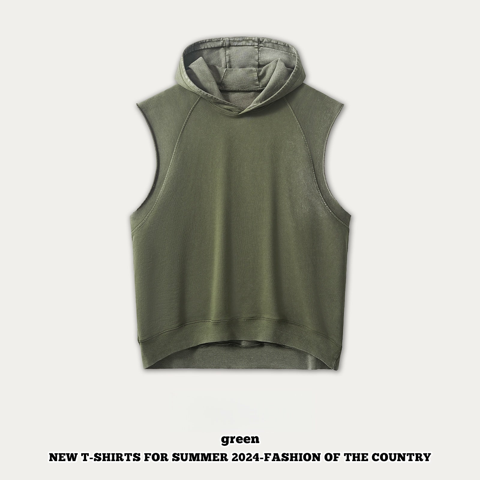 Washed Tank Top Hoodie